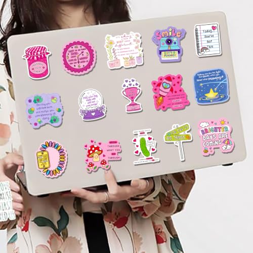 150 PCS Holographic Motivational Stickers for Adults Teens, Vinyl Cute Inspirational Positive Affirmation Quote Stickers Decals for Water Bottles, Scrapbooking, Laptops, Vision Board Supplies - Image 6