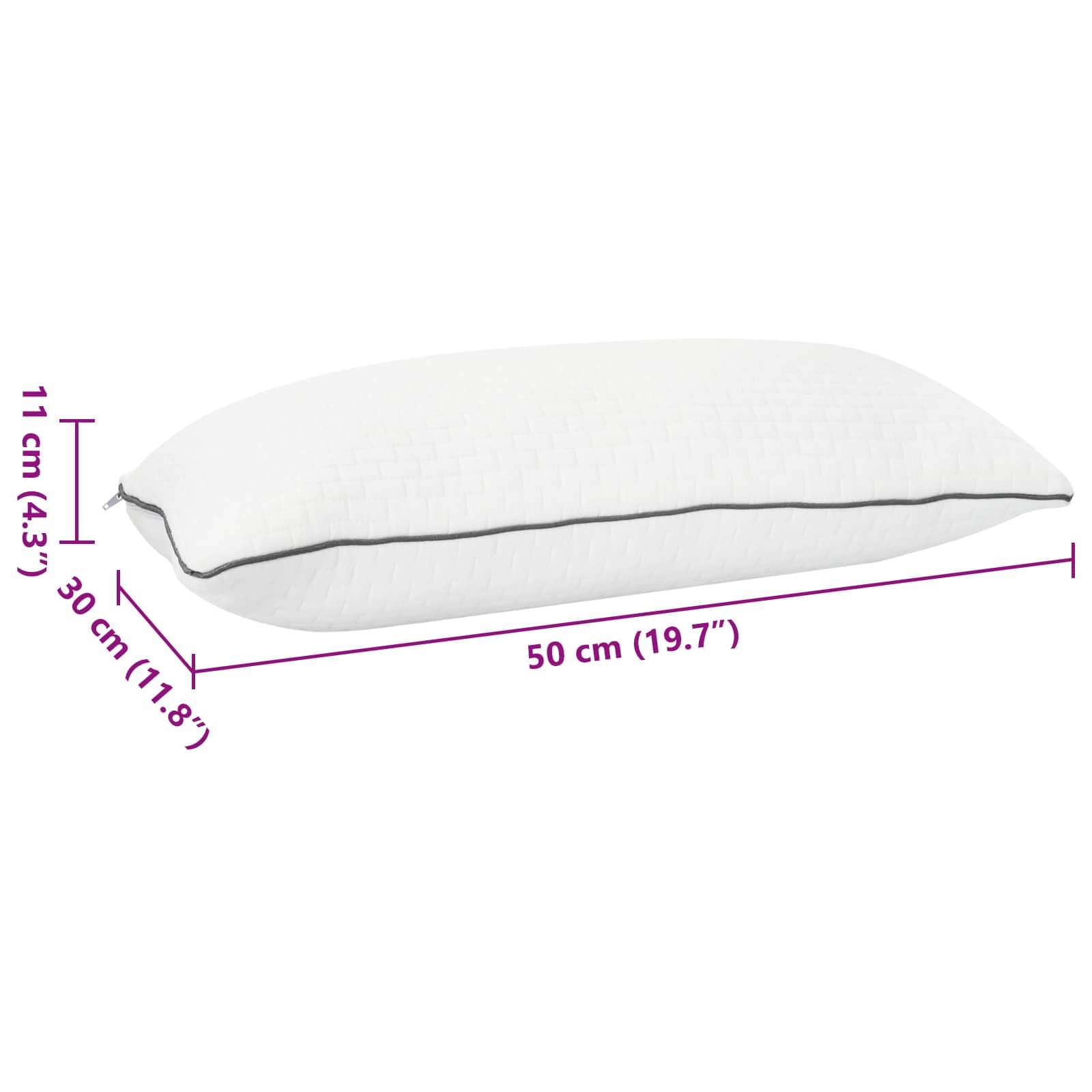 Shread - Almohada para dormir (50 x 30 x 11 cm, espuma viscoelástica, con funda transpirable y relleno ajustable para los lados, espalda y boca abajo, cama, sofá, habitación de invitados