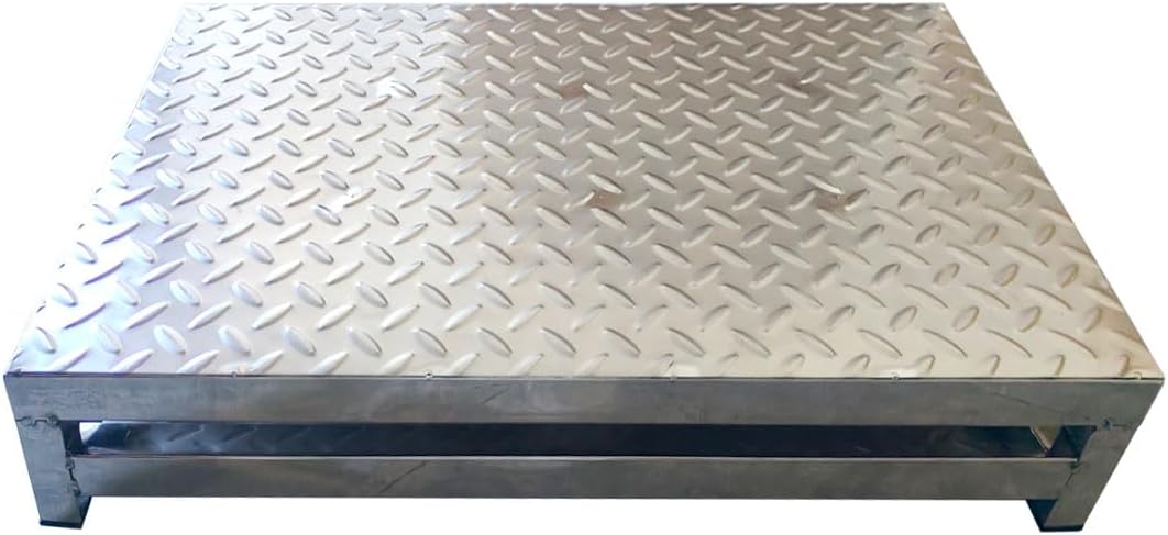 One Step Stool Platform, 304 Stainless Steel Outdoor Steps, Step Platform, Porch Step, for Bed, Stair, Bathroom, Kitchen, Garden (25'' L X 16'' W X 3.5'' H)