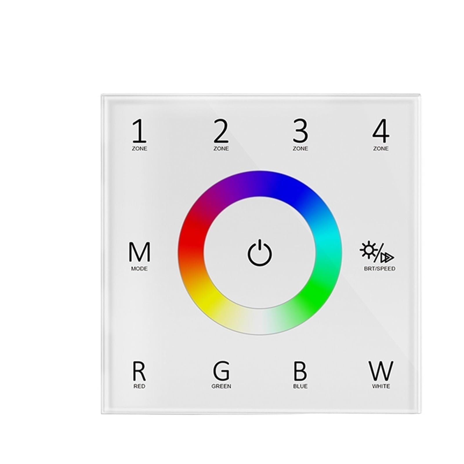 AC 110V 220V entrada pantalla táctil de 4 zonas DMX atenuación maestra/temperatura de color/RGB/RGBW/controlador RGBCCT(T14-W)
