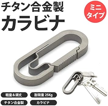 キーたんさん専用 Amazon.co.jp: カラビナ チタン合金 ミニタイプ 小型 楕円形