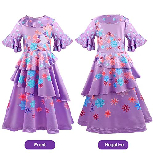 M MUNCASO Girls Mirabel Dress, Encanto Costume Princess Isabela Madrigal Cosplay Costume for Princess Costumes Girl Dress Up - Image 5