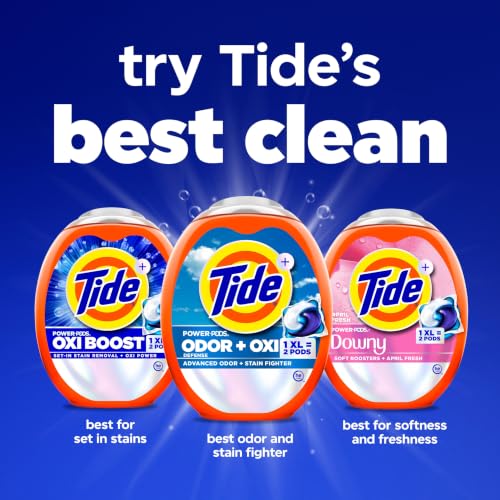 Image of Tide Odor Defense + Oxi Laundry Detergent Pacs, Original Scent, 45 Count, Advanced Odor + Stain Fighter