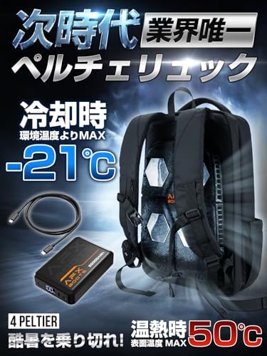 NAFUJAT ペルチェリュック 背中冷却＆加熱 20L ビジネスリュック Amazon.co.jp: [NAFUJAT] 業界初 ペルチェ 冷却リュック 冷暖