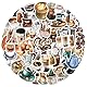 Hibarby 50 Stück Kaffee Getränke Sticker Set, Wasserdichte Vinyl Cute Coffee Cafe Aufkleber für Laptop, Wasserflasche, Reisekoffer, Handyhülle, iPad, Tagebuch, Scrapbook, Kinder Jugendliche