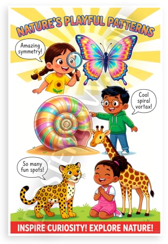 Affiche éducative girafe coquillage Nature's Playful Patterns poster