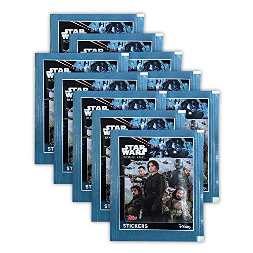 Star Wars Topps Rogue One Pegatinas de colección imágenes – 10 Booster Paquetes – Edición Alemana