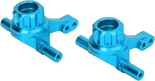 Drfeify RC Front Aluminum Alloy Steering Cup Front Knuckle Arm Steering Cup Compatible with TT02 1/10 RC Car(Blue)