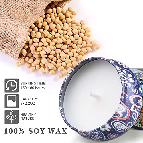 Candle Gifts for Women: Scented Candles Gift Basket for Mom Sister Friend Unique Happy Birthday Aromatherapy Candles Set Gift Ideas - 8 Pack Candles Natural Organic Soy for Birthday Gift - Image 5