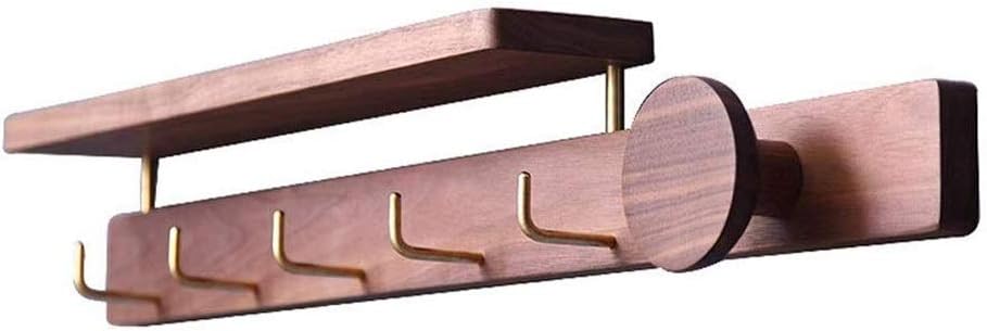 Wall-Mounted Clothes Hook, 6 Standard Hooks Creative Simple Installation Rack
