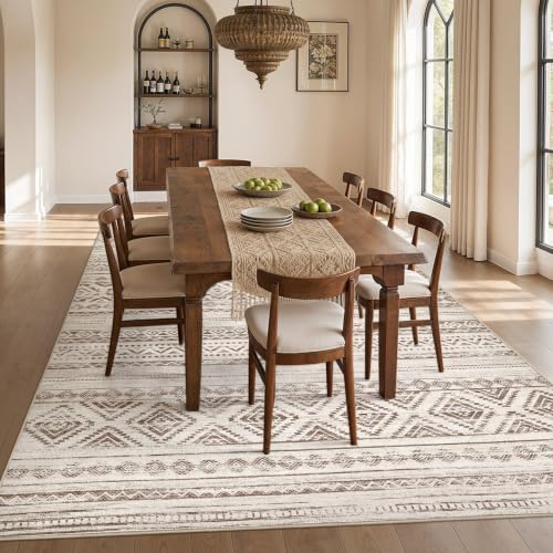 Image of cotiled Boho 5x8 Area Rugs for Living Room: Soft Moroccan Washable Rug