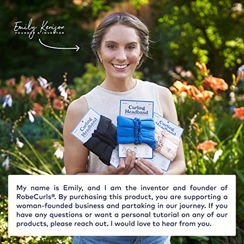 Robecurls Satin Heatless Hair Curler Set — The Original Curling Headband — Heatless Curling Rod Headband Hair Accessories For Women — Includes 2 Scrunchies (Rose) #TOP4