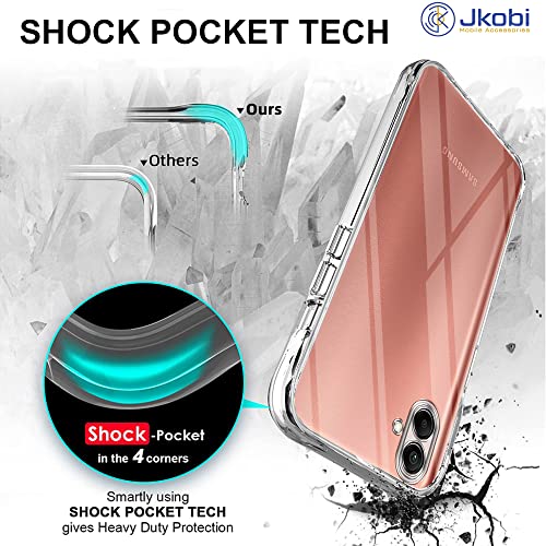 Image of Jkobi Back Cover Case for Samsung Galaxy A04 | A04E (Silicone Crystal Clear | Pure Camera Protection | Soft and Flexible for Charger and Headphone sockets | Shockproof Bumpers | Transparent)
