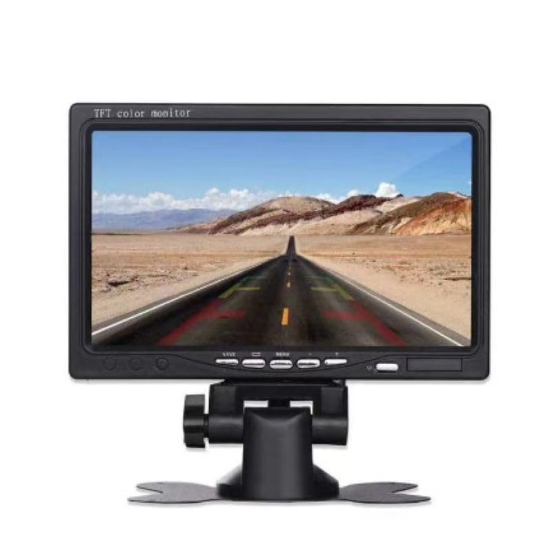 車載用7インチ TFT液晶モニター リアビューカメラコードレス バック映像 ディスプレイ ワイドスクリーン スタンド付き 大型車/トラック/バス/キャンピングカー
