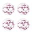 4 pcs Rose Red Paper Lamp