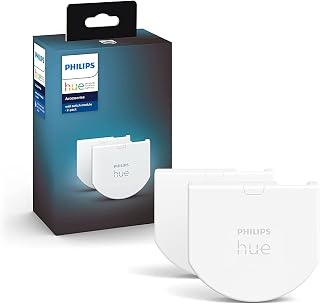 Philips Hue - Módulo de interruptor de pared, permite un acceso constante a dispositivos Hue, instálalo detrás de los interruptores de pared existentes, Pack de 2, blanco