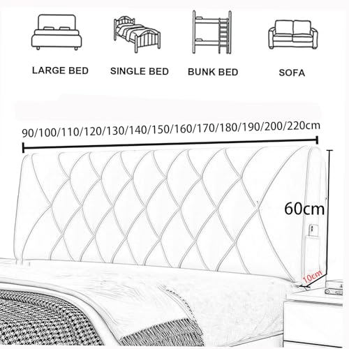 Coussin pour tête de lit avec housse amovible lavable pour le dos - 7