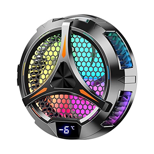 Geieold X42 Tablette Radiateur Tablette Refroidisseur RVB Coloré ÉClairage 10Cm Semi-Conducteur MagnéTique Refroidisseur Ventilateur de Refroidissement pour...