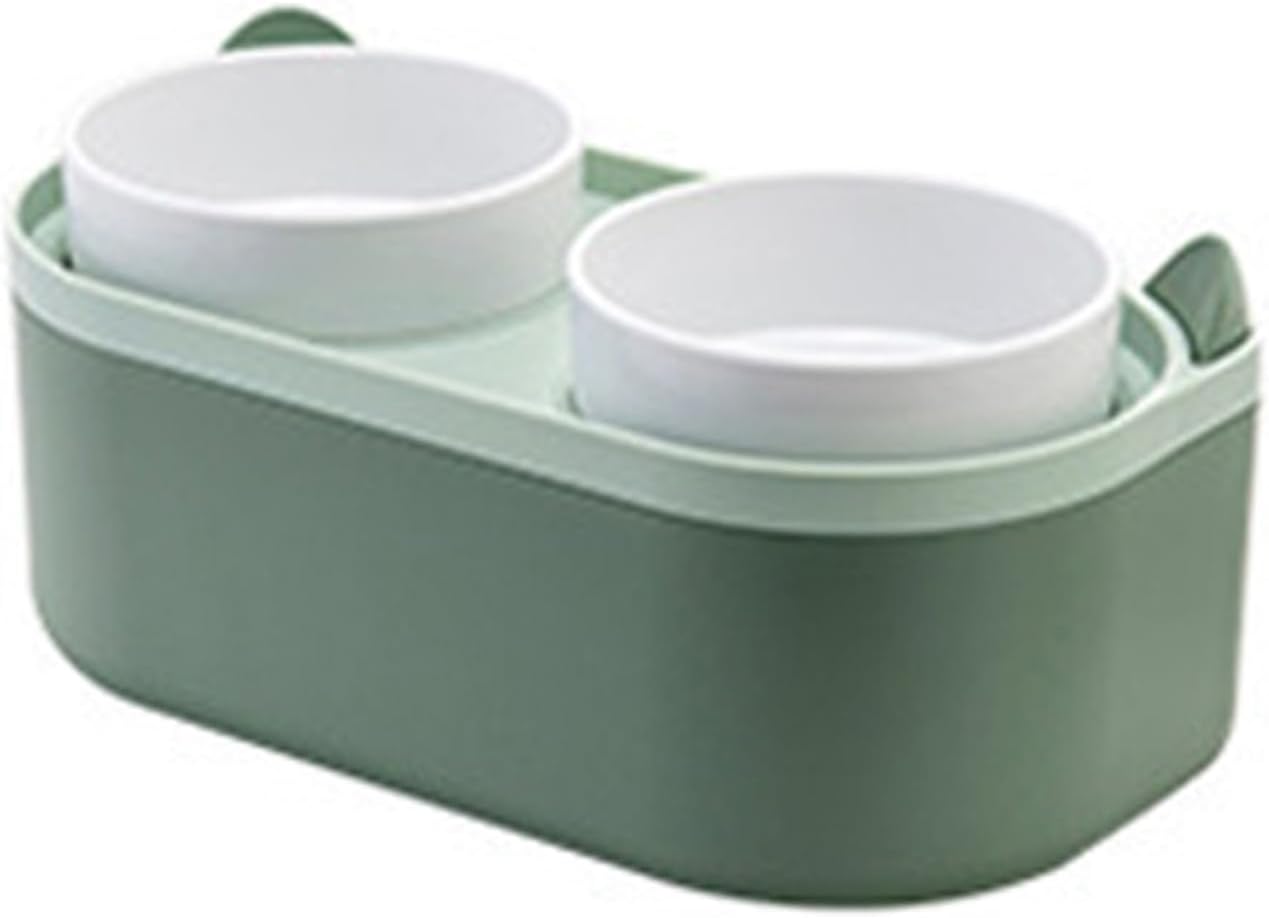 Pet Feeding Bowls Double Bowl Feeder Small Dogs Food Kitten Food Container Water Dispenser Supply Double Layer Pet Bowl