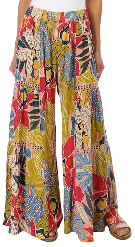 Angie Women's Button Front Wide Leg Pant