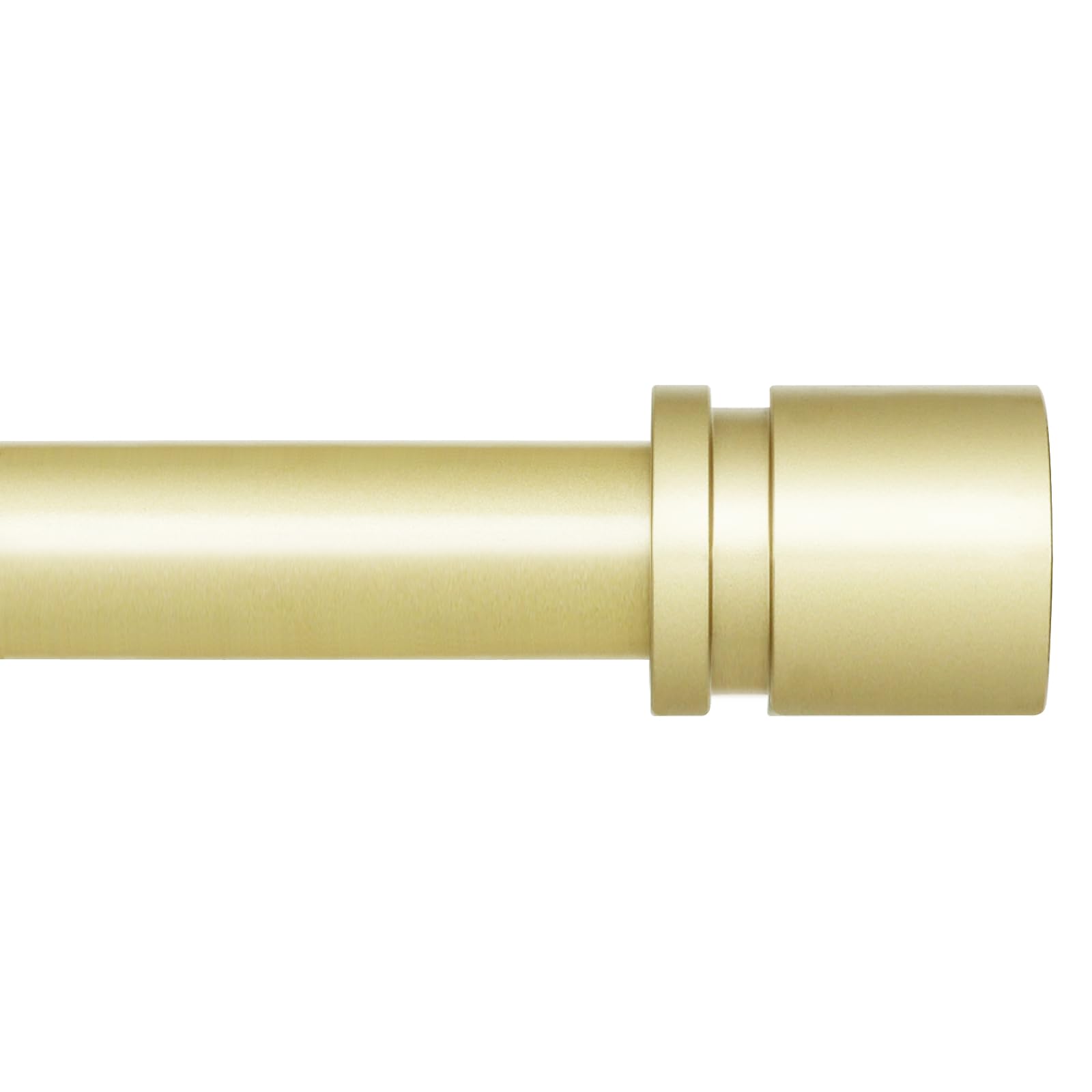Curtain Rods for Windows 16 to 28 Inches Adjustable Length 1 Inch Diameter Window Curtain Rod with Aluminium Finials, Warm Gold…