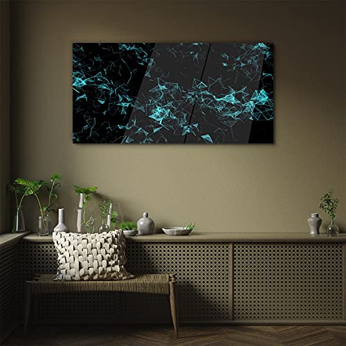 Tableau acrylique 100x50cm Triangles Brisés pour moderniser un mur vide - 3