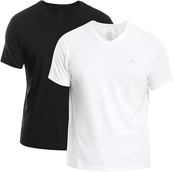 Mens Vneck - Blk/Wht,Small | Amazon.com