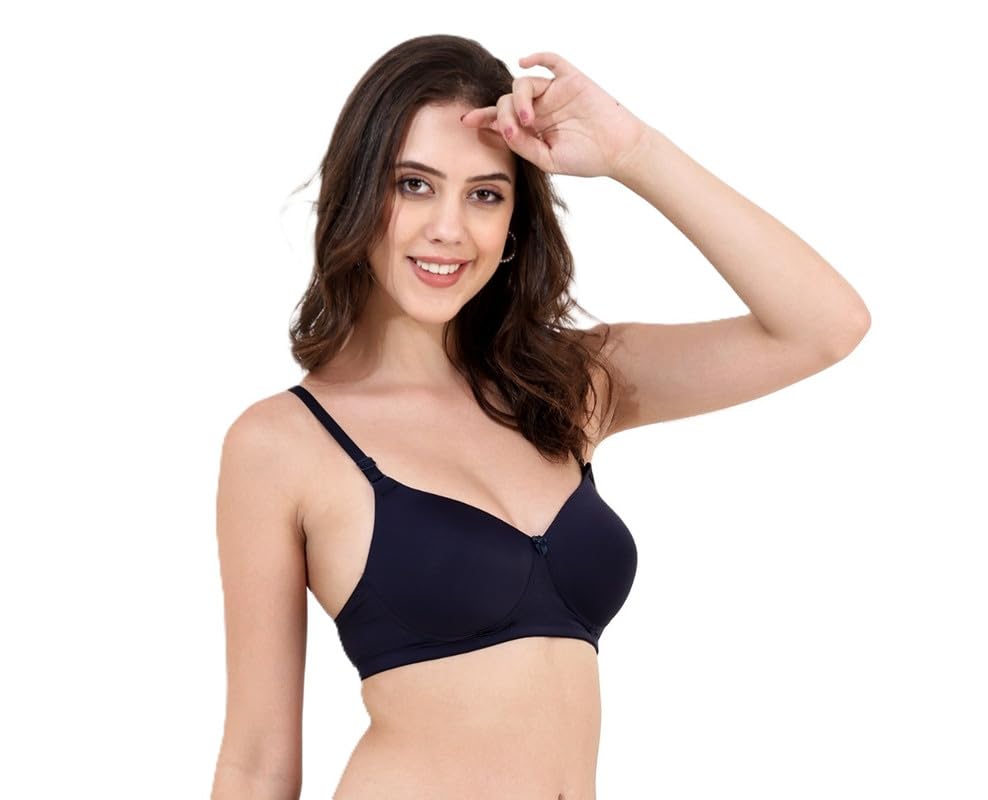 Women's Everyday T-Shirt Bra | V Shape | Lightly Padded | Non-Wired Medium Coverage | Spandex Fabric