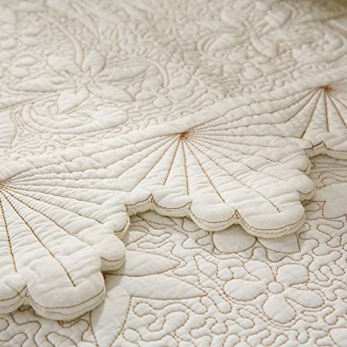 Xslive Cotton Embroidery Couch Sofa Cover Leaf And Floral Pattern Nonslip Quilted Furniture Protector Slipcover For Dogs thumb #6