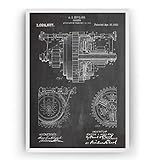  Engrenage Mécanique 1912 Affiche De Brevet - Mechanical Gearing Patent Poster Giclee Engineering Print Engineer Art Decor Décoration Cadeau Gift - Frame Not Included