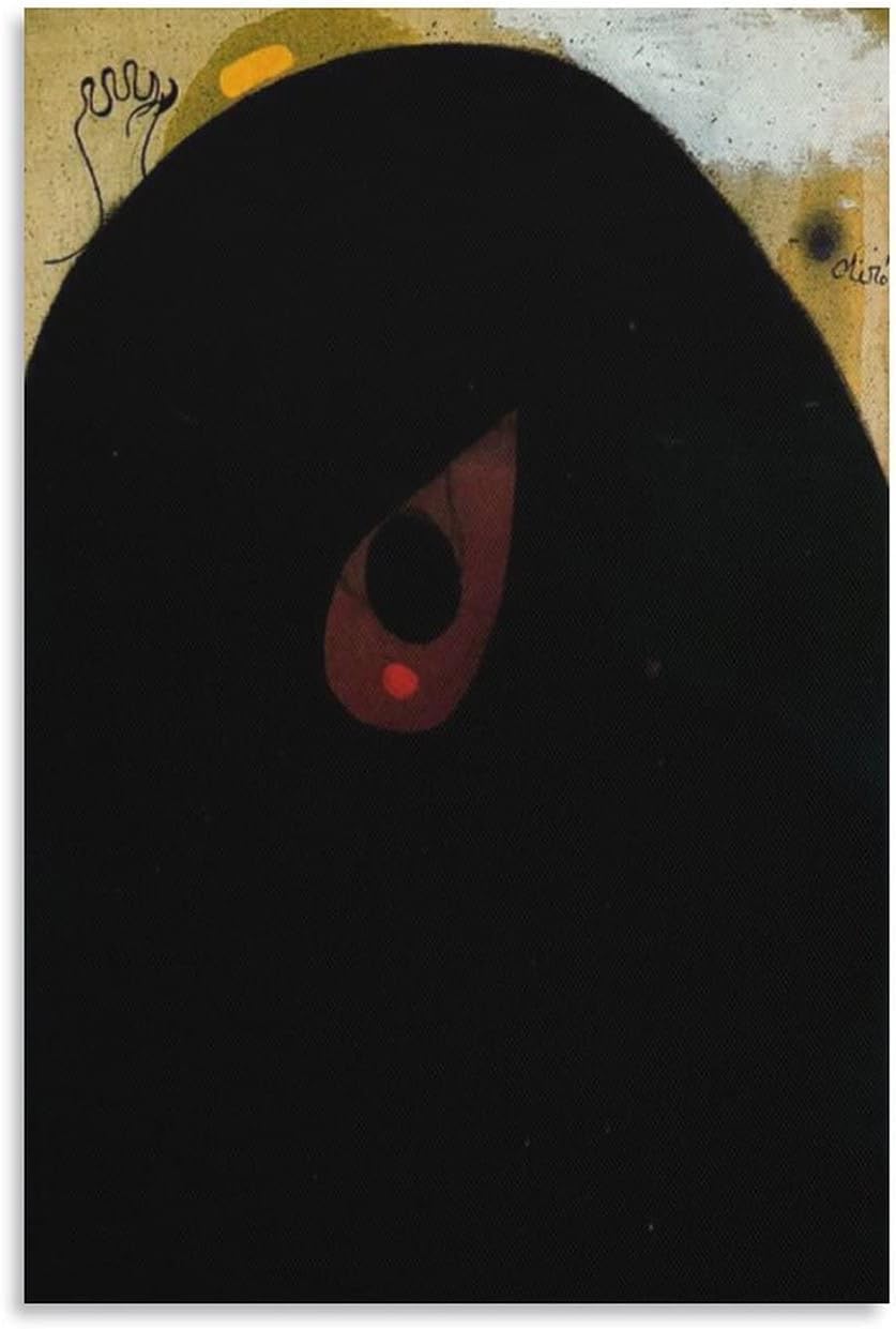 Matvsd Kohecs Head by Joan Miro Poster Abstract Wall Art Joan Miro Prints Moden Canvas Picture Surrealism Painting for Home Wall Decor 30x45cmx1 Frameless