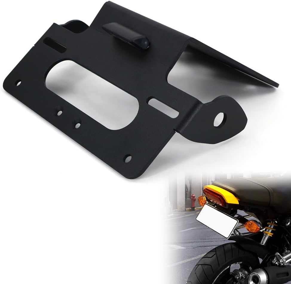 Xitomer Fender Eliminator Fit for GROM 2021 2022 2023 2024 2025 MSX125 Grom License Plate Bracket Holder with Led Plate Light (Black)