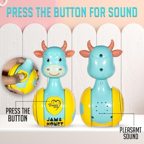 Image of Amazon Brand - Jam & Honey Baby Rattle Tumbler Set of 2 I Best Learning Toy Pushing Or Holding Toys | Baby Development Toys