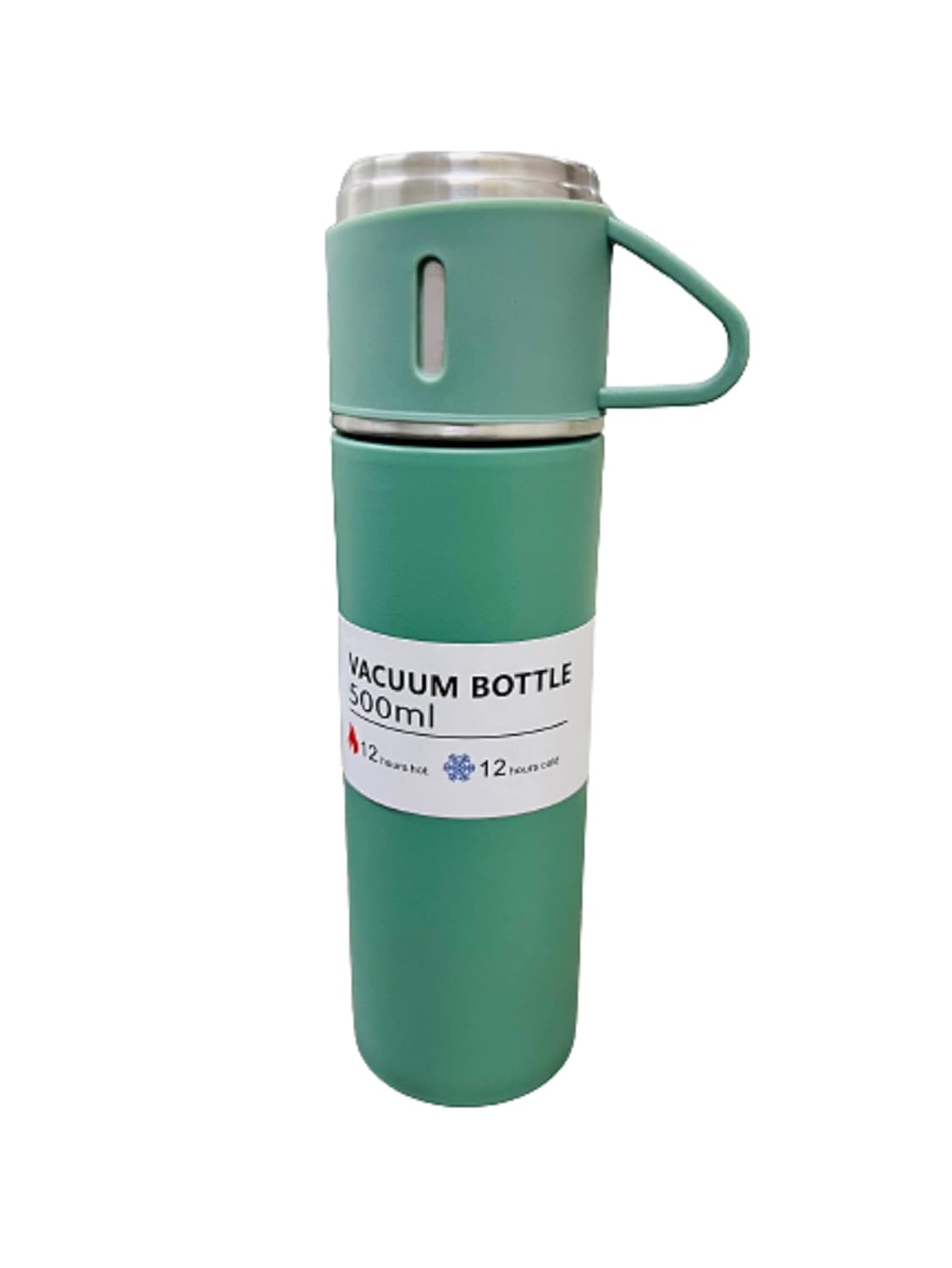 Balaji Stainless Steel Vacuum Flask Bottle with Cup, Thermal Bottle Keeps Hot 12H and Cold 12H