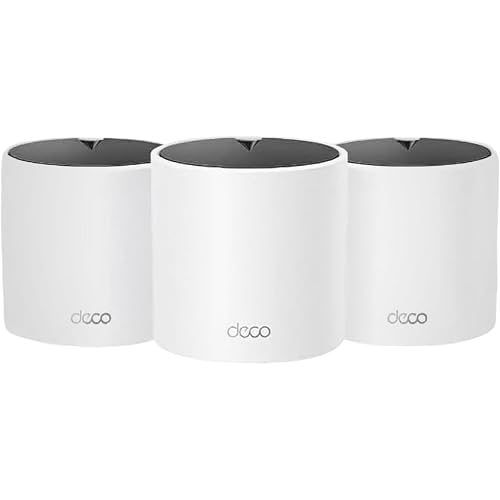 TP-Link Deco X15 Dual-Band AX1500 WiFi 6 Mesh Wi-Fi System | Replaces Routers and Extenders | Covers up to 5,600 sq.ft. | 2 Gigabit Ports per Unit, Supports Ethernet Backhaul, 3-Pack