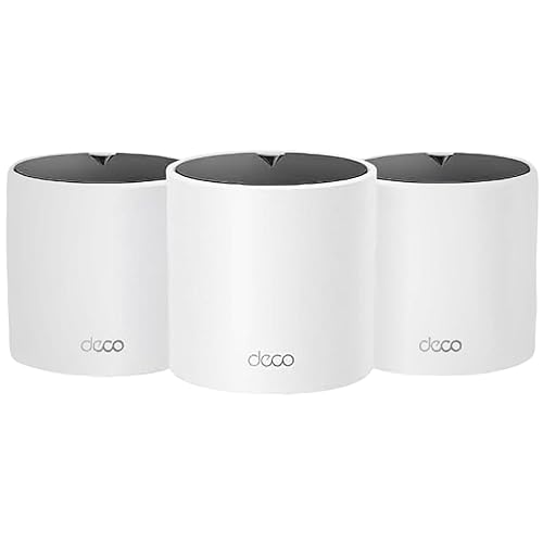 TP-Link Deco X15 Dual-Band AX1500 WiFi 6 Mesh Wi-Fi System | Replaces Routers and Extenders | Covers up to 5,600 sq.ft. | 2 Gigabit Ports per Unit, Supports Ethernet Backhaul, 3-Pack