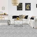 Azaeahom Carpet Tiles Peel and Stick, Squares Self Adhesive Carpet Floor Tile(15.75'' x 15.75''), Anti-Slip, Reusable, 0.38'' Thick, Carpets Easy Install DIY for Bedroom Living Room(12 Pcs)
