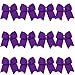 8“ Jumbo Cheerleader Bows Ponytail Holder Cheerleading Bows Hair Tie More Colors Available (Purple)