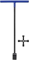 Vista 1 de TOPINCN Water Meter Key, Steel Water Meter Key with 4 Way Multi Functional Utilities Key T handle Water Key Universal Cross Key Water Shut Off Tool