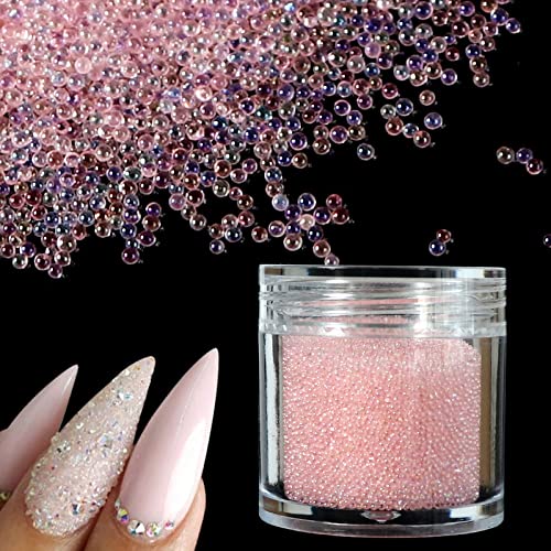 1 boîte de 10 ml de petites perles de caviar en verre pour ongles, bijoux, décoration d'ongles