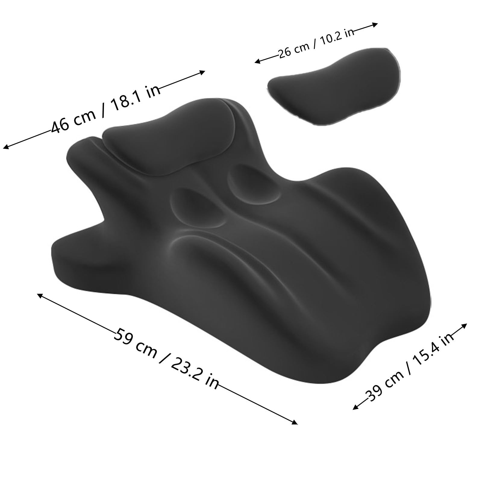 Oreiller de couple - Oreiller d'intimité pour couple - Soutien ergonomique de la posture pour la colonne vertébrale - Oreiller de lit multifonction - Position parfaite à 27° pour toutes les postures