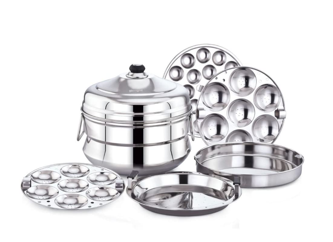 DIAMOND Stainless Steel Multi Steamer Induction Base Idly Pannai with 2