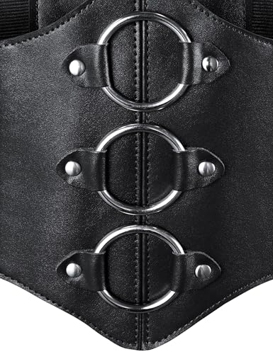 Women's Medieval Renaissance Lace-Up Tied Belt Elastic Steampunk Corset Belts Halloween Cospaly Costume Accessories4