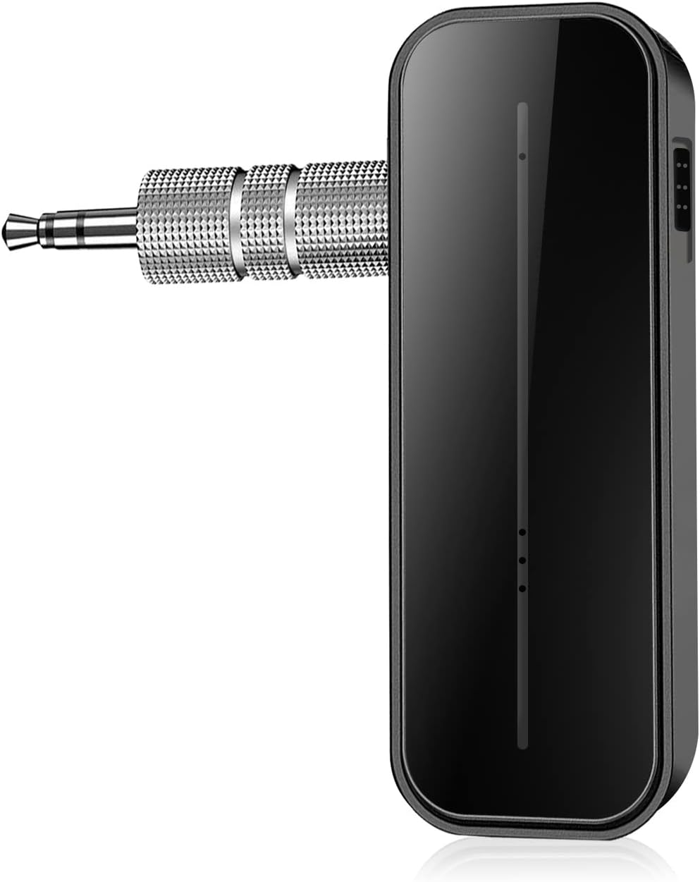 Wireless Aux Bluetooth Car Adapter - Portable Mini Cordless Black Bluetooth Music Receiver Transmitter Converter with Mic and Hands-Free Calls for Car Audio Jack | Home Stereo | Headset, Long Range