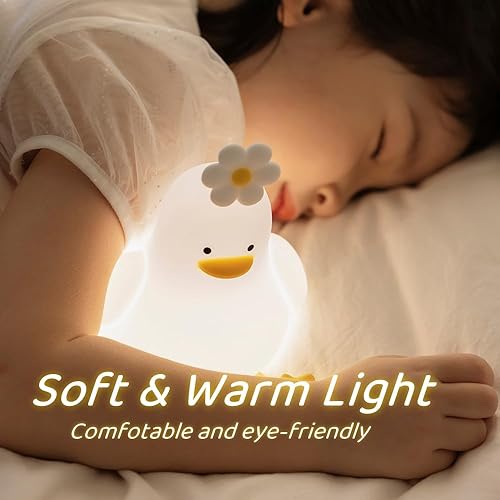 Miniatura 2 de MICLETT Capybara - Luz nocturna portátil, recargable por USB, lámpara de control táctil, luz nocturna de silicona con función de temporizador para