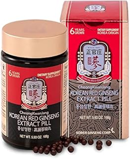 CheongKwanJang [Korean Panax Red Ginseng Extract 800 Pills] Panax Ginseng Root Powder Super Antioxidants Focus Pills for Men & Women, Natural Energy Supplements, Nitric Oxide, Support Circulation