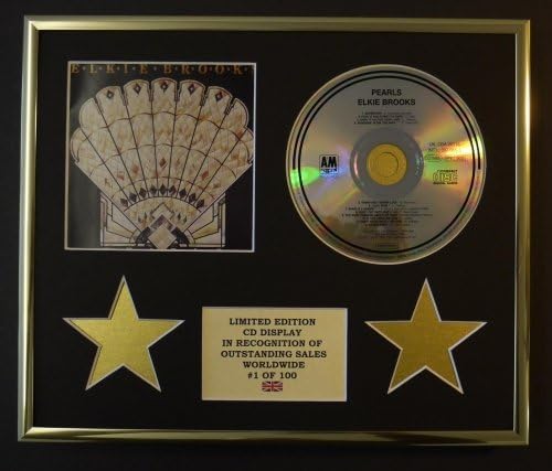 ELKIE BROOKS/CD DISPLAY/LIMITED EDITION/COA/PEARLS, Gold, 30L x 24W cm