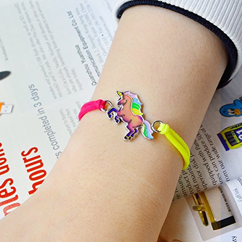 1PC Fairy Tale Cute Unicorn Charm Color Change Mood Bracelet Gift For Girls3