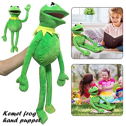 LIAOLI Kermit the Frog Puppet,60cm Frog Hand Puppet Anime Frog Show Plush Toys adults Baby Kids Birthday Gift - Image 3