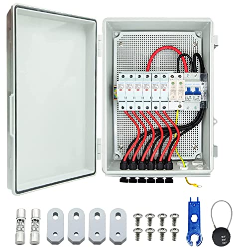 Pikasola Solar Combiner Box with Fuse and Circuit Breaker